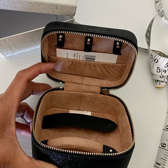 NWT Kate Spade Tinsel Boxed Jewelry Holder Glitter (Black) - Picture 5 of 8